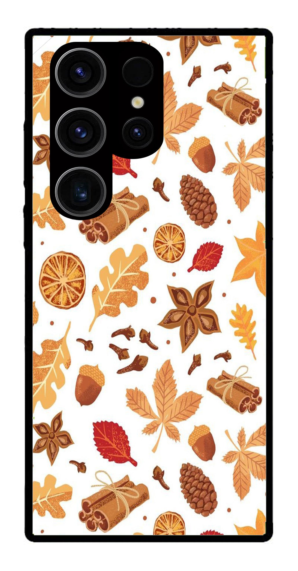 Autumn Leaf Metal Mobile Case for Samsung Galaxy S24 Ultra 5G   (Design No -19)
