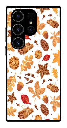 Autumn Leaf Metal Mobile Case for Samsung Galaxy S24 Ultra 5G