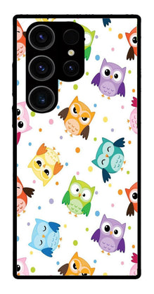 Owls Pattern Metal Mobile Case for Samsung Galaxy S24 Ultra 5G