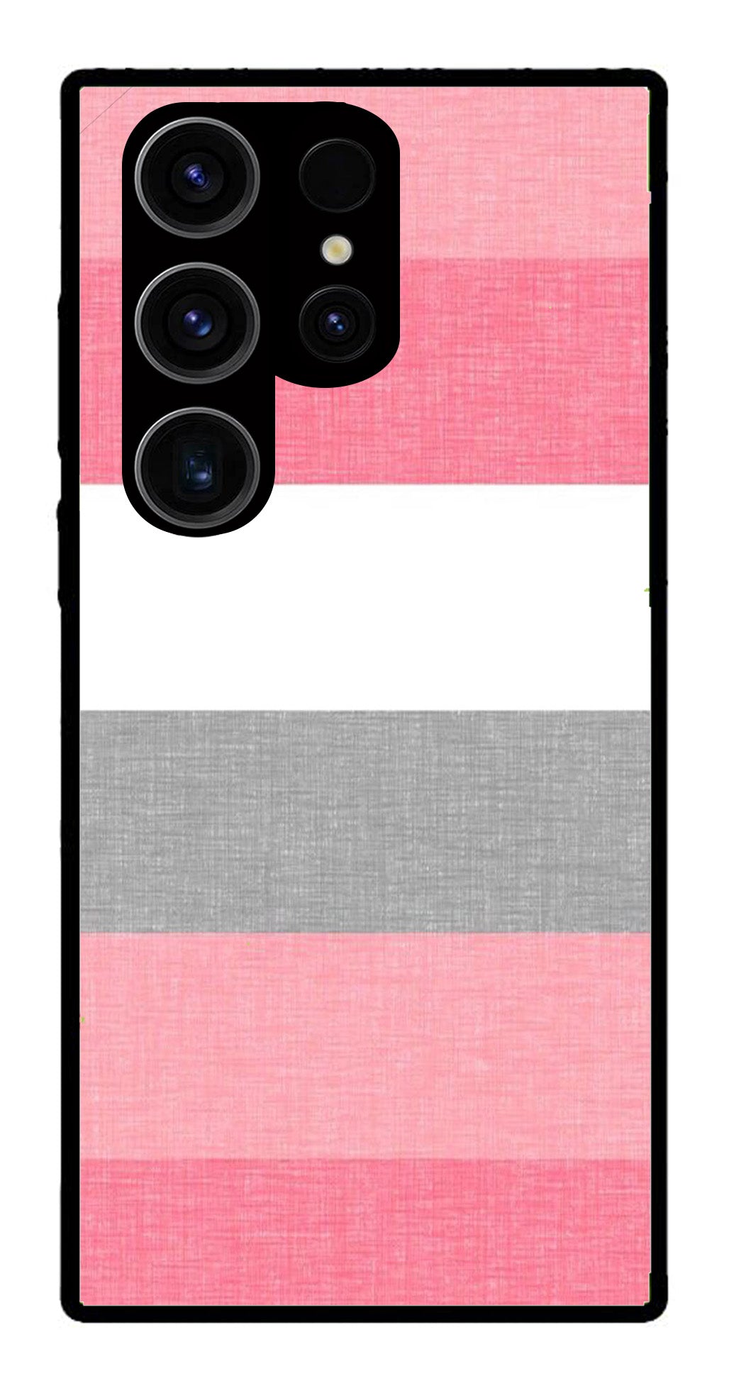 Pink Pattern Metal Mobile Case for Samsung Galaxy S24 Ultra 5G   (Design No -23)