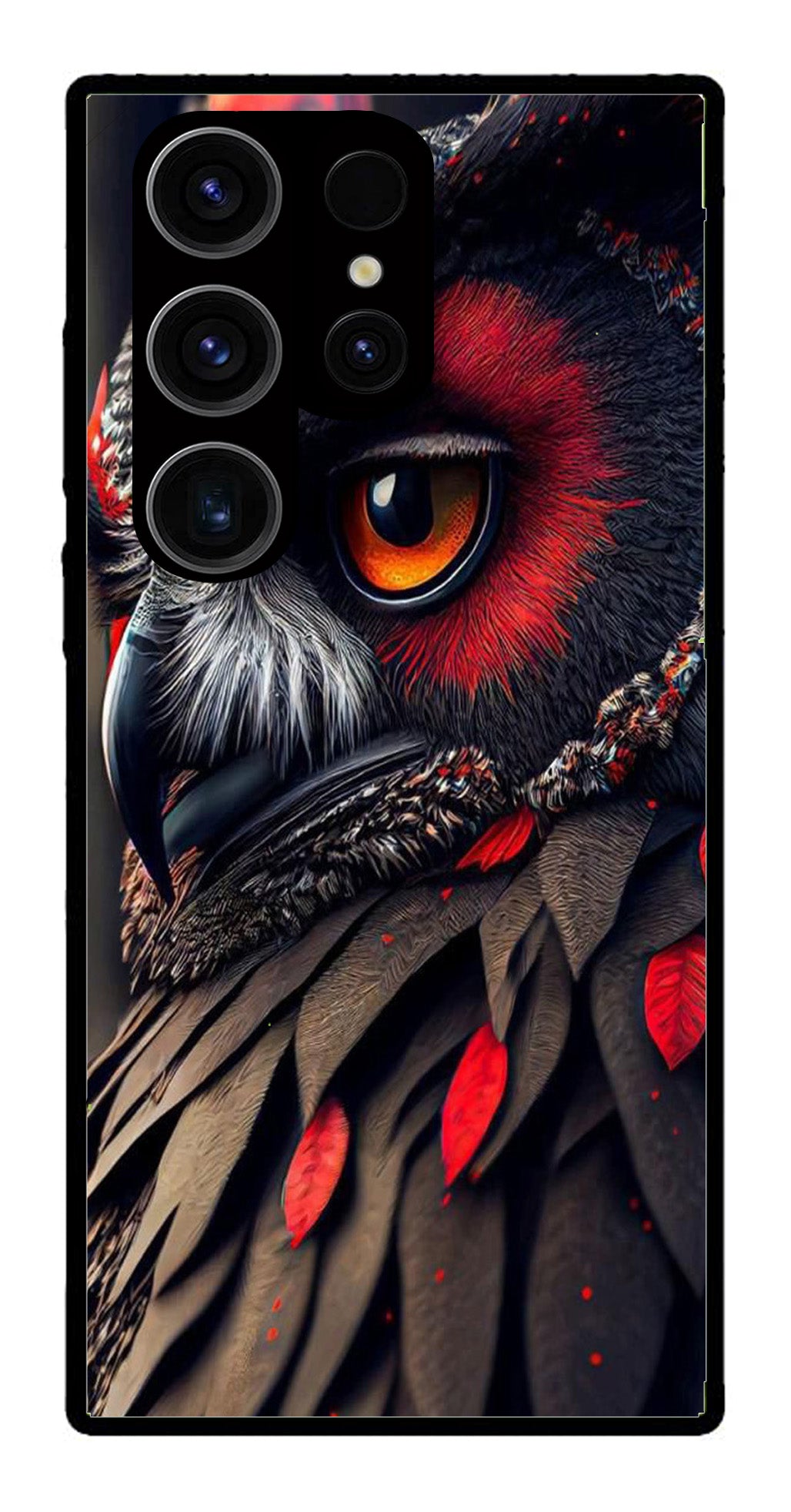 Owl Design Metal Mobile Case for Samsung Galaxy S24 Ultra 5G   (Design No -26)