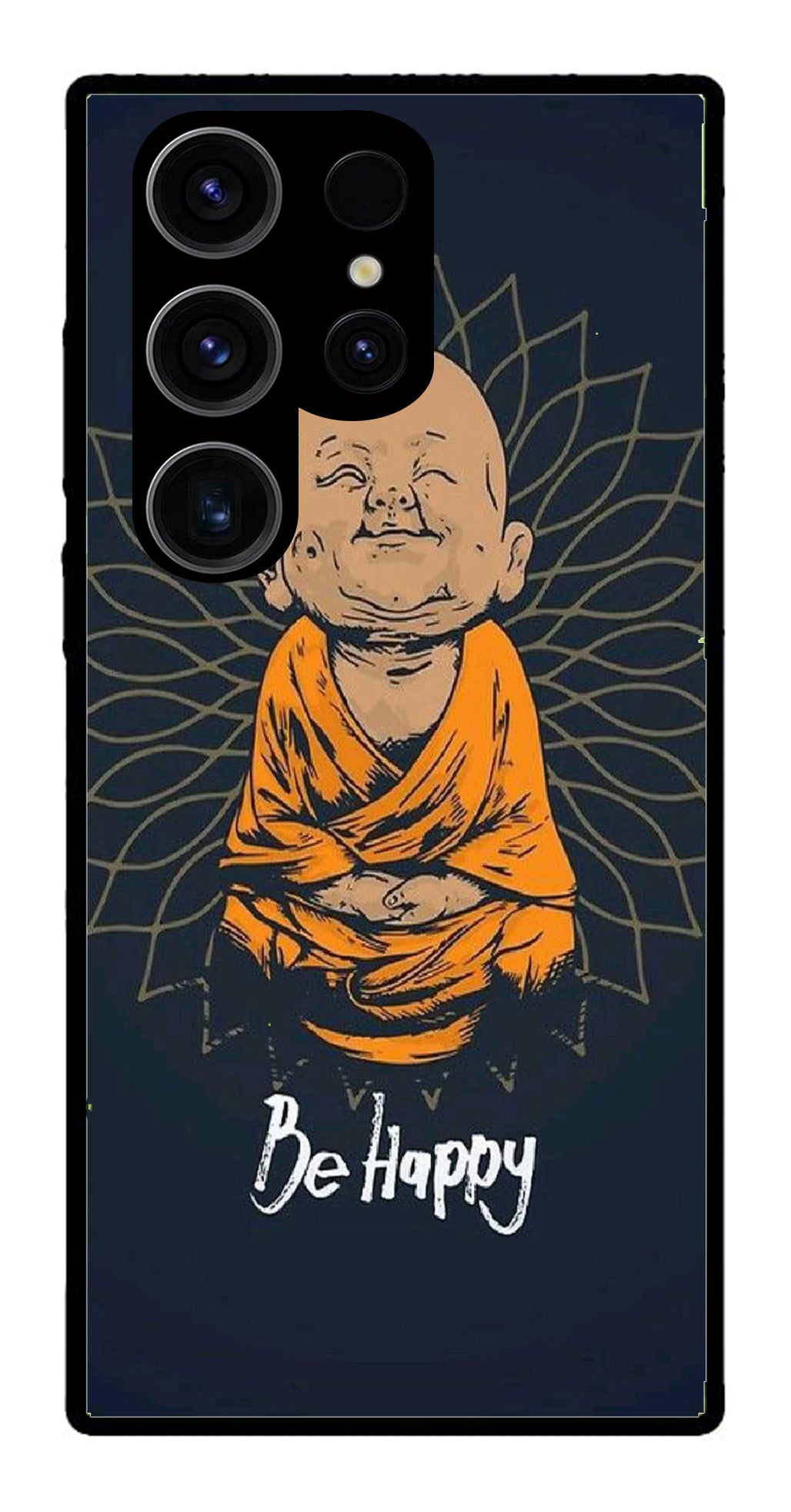 Be Happy Metal Mobile Case for Samsung Galaxy S24 Ultra 5G   (Design No -27)
