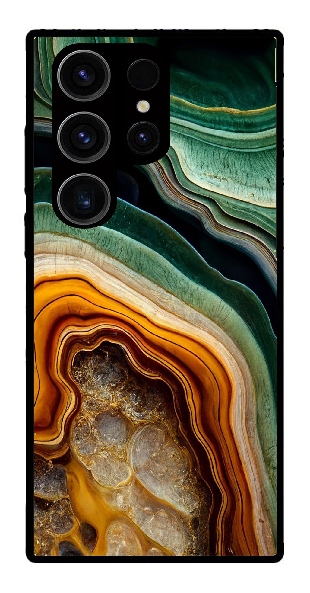 Marble Design Metal Mobile Case for Samsung Galaxy S24 Ultra 5G   (Design No -28)