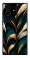 Feathers Metal Mobile Case for Samsung Galaxy S24 Ultra 5G   (Design No -30)