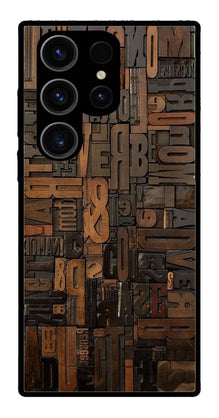 Alphabets Metal Mobile Case for Samsung Galaxy S24 Ultra 5G