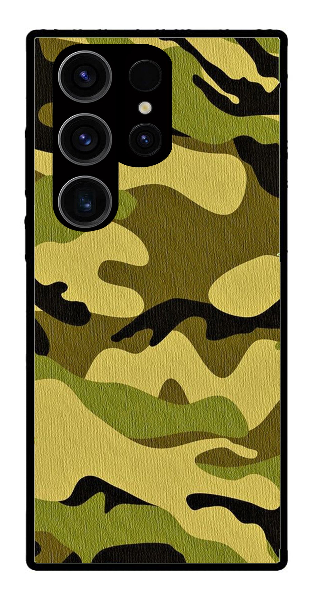 Army Pattern Metal Mobile Case for Samsung Galaxy S24 Ultra 5G   (Design No -35)