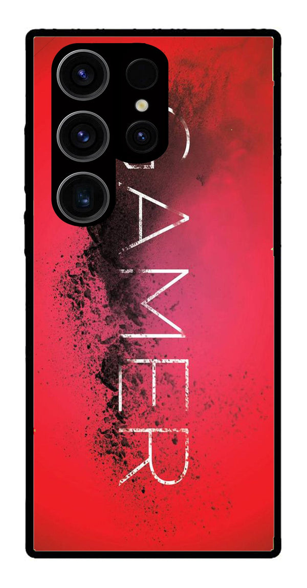 Gamer Pattern Metal Mobile Case for Samsung Galaxy S24 Ultra 5G   (Design No -41)