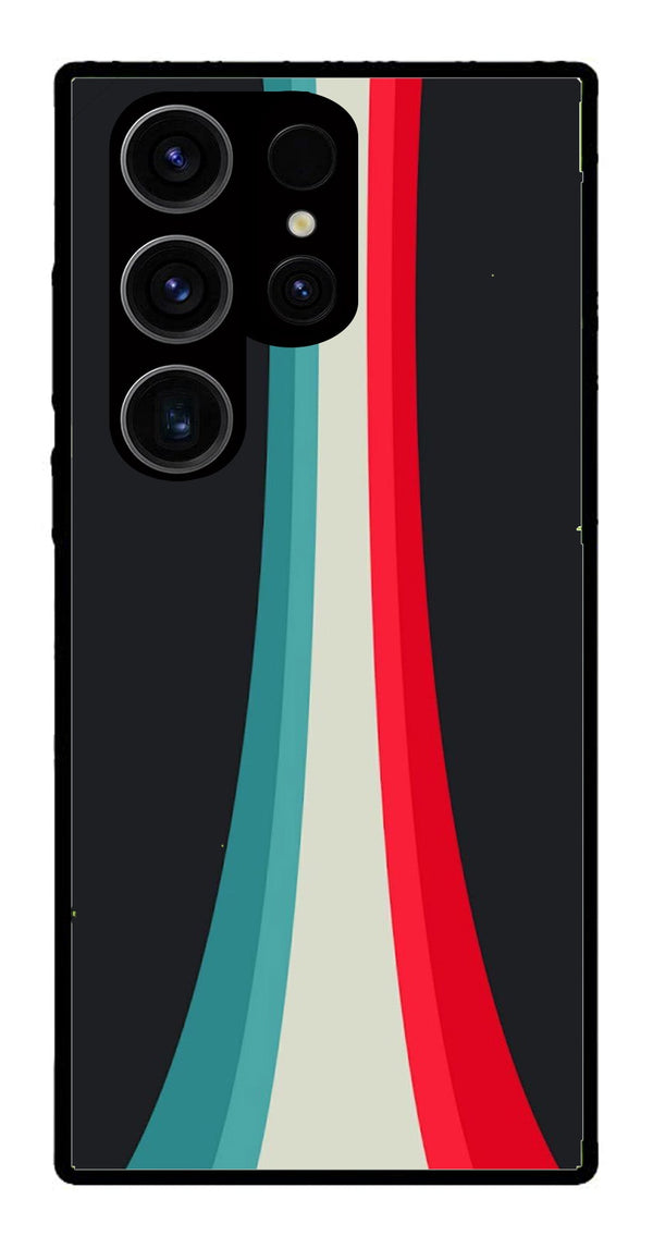 Modern Art Colorful Metal Mobile Case for Samsung Galaxy S24 Ultra 5G   (Design No -48)