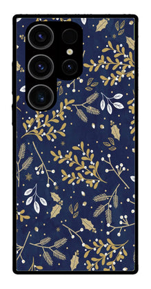 Floral Pattern  Metal Mobile Case for Samsung Galaxy S24 Ultra 5G