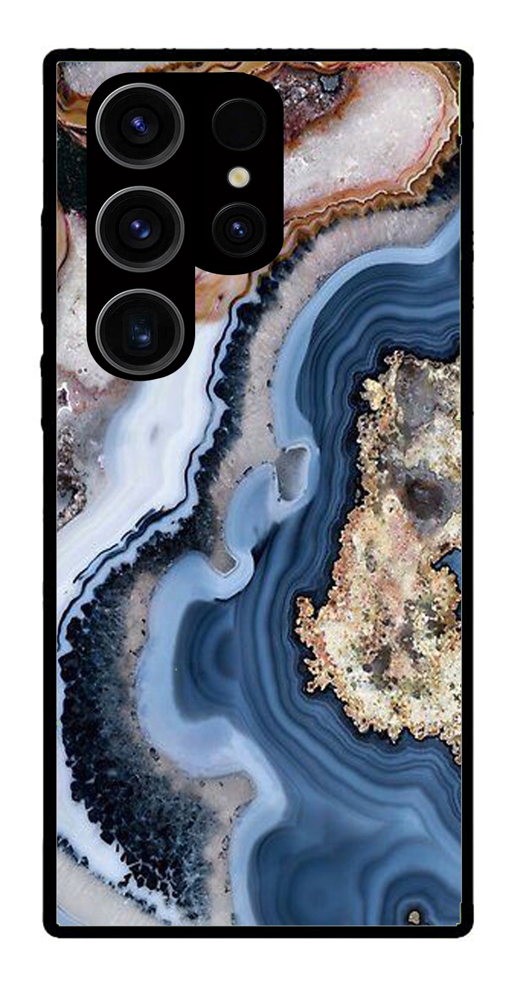 Marble Design Metal Mobile Case for Samsung Galaxy S24 Ultra 5G   (Design No -53)