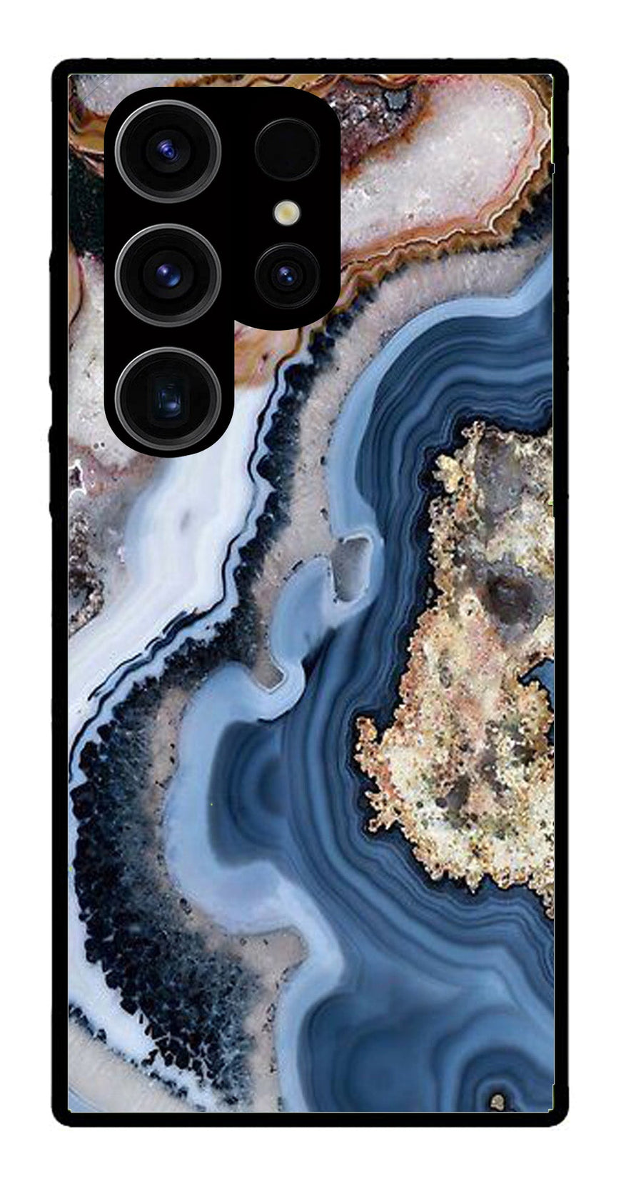 Marble Design Metal Mobile Case for Samsung Galaxy S24 Ultra 5G   (Design No -53)