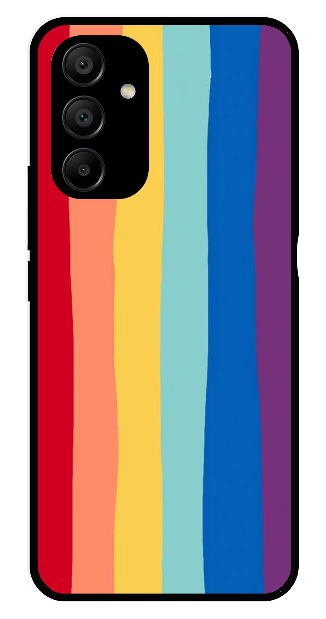 Rainbow MultiColor Metal Mobile Case for Samsung Galaxy A25 5G   (Design No -03)