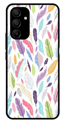 Colorful Feathers Metal Mobile Case for Samsung Galaxy A25 5G