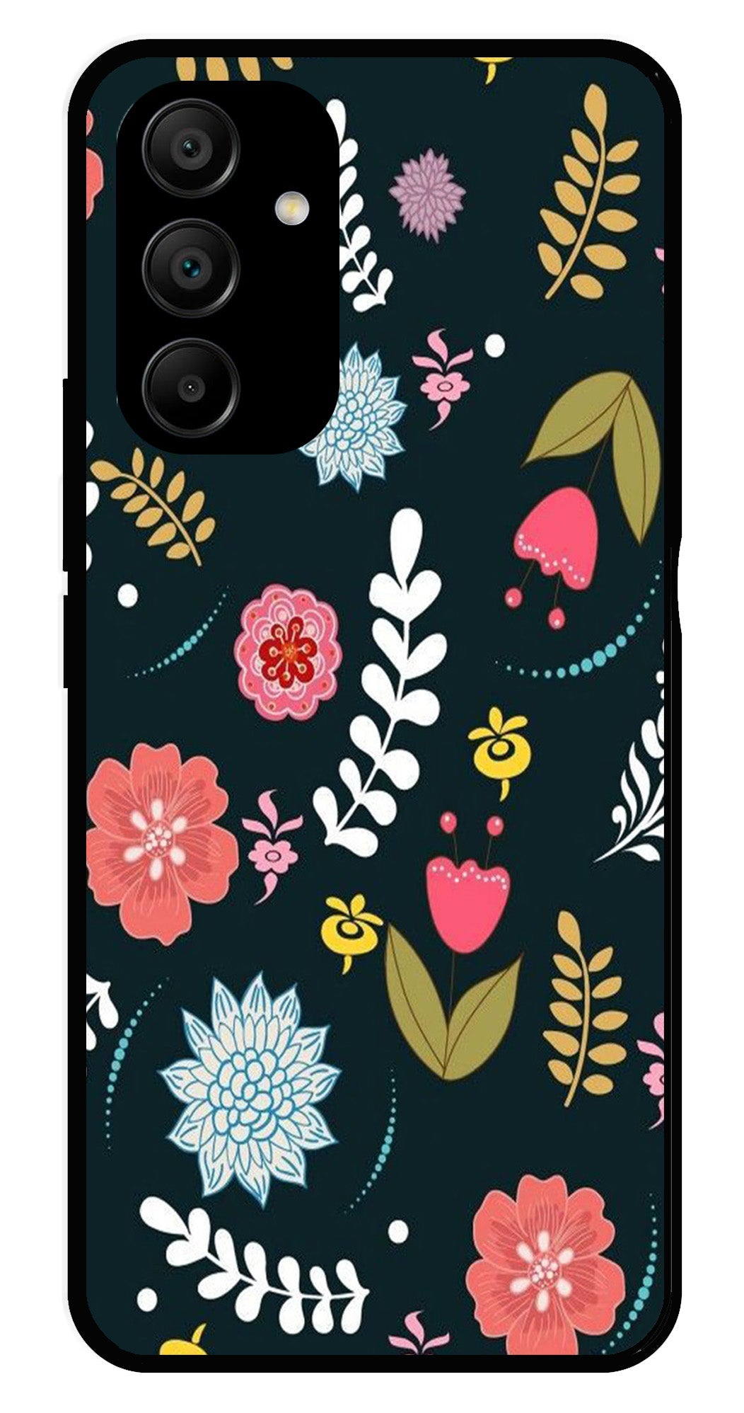Floral Pattern2 Metal Mobile Case for Samsung Galaxy A25 5G   (Design No -12)