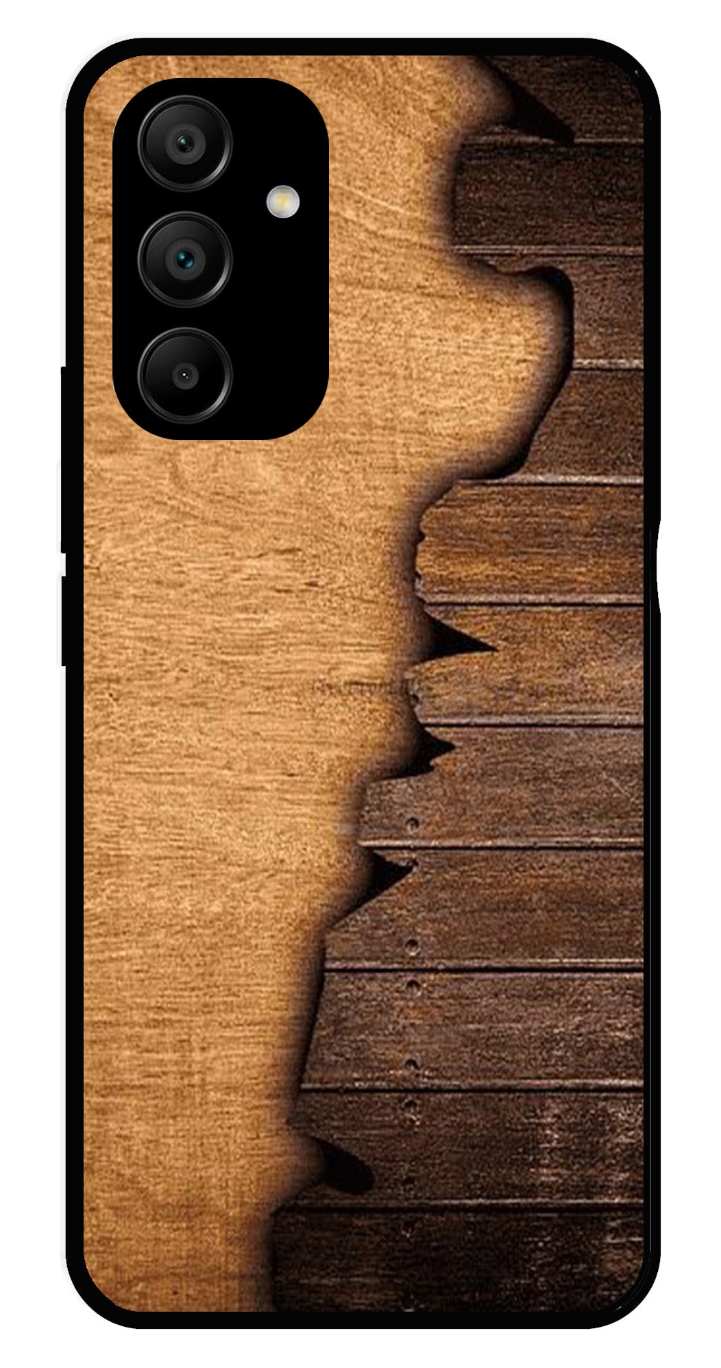 Wooden Design Metal Mobile Case for Samsung Galaxy A25 5G   (Design No -13)