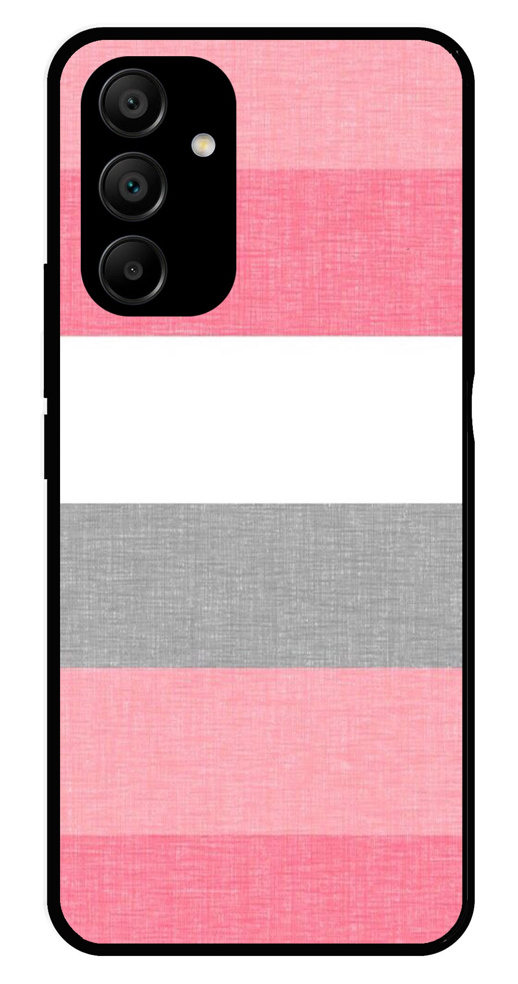 Pink Pattern Metal Mobile Case for Samsung Galaxy A25 5G   (Design No -23)