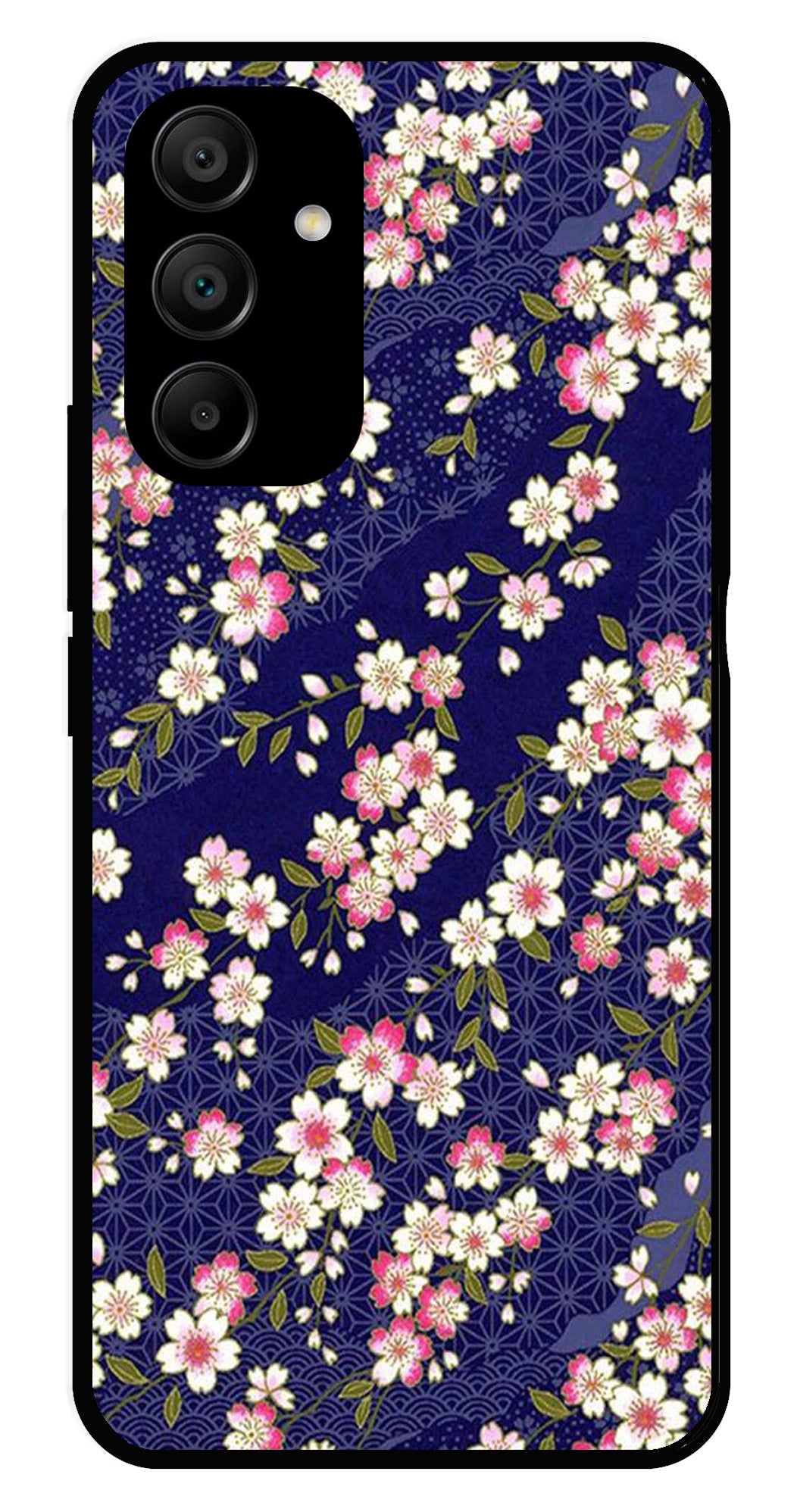 Flower Design Metal Mobile Case for Samsung Galaxy A25 5G   (Design No -25)