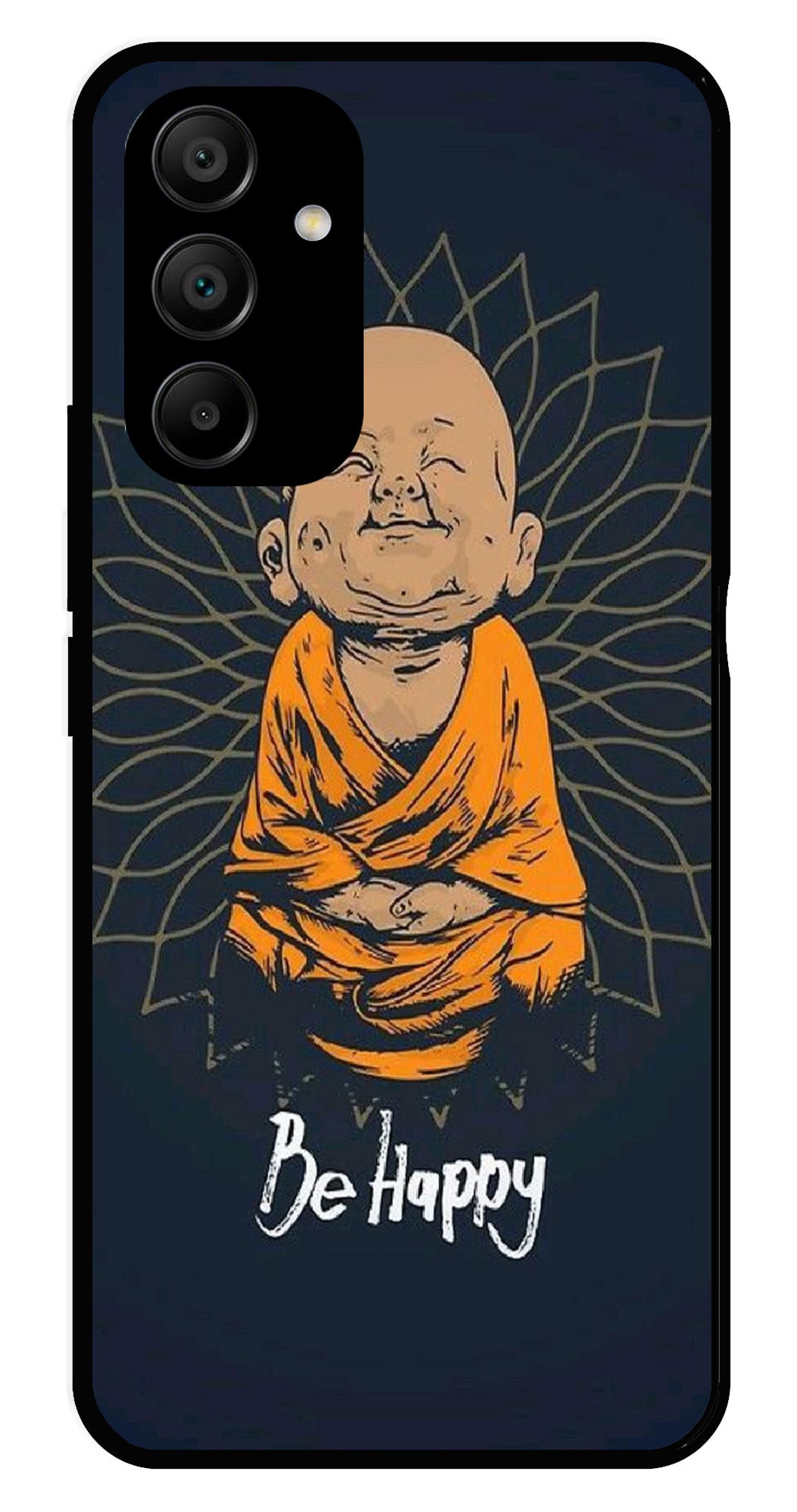 Be Happy Metal Mobile Case for Samsung Galaxy A25 5G   (Design No -27)