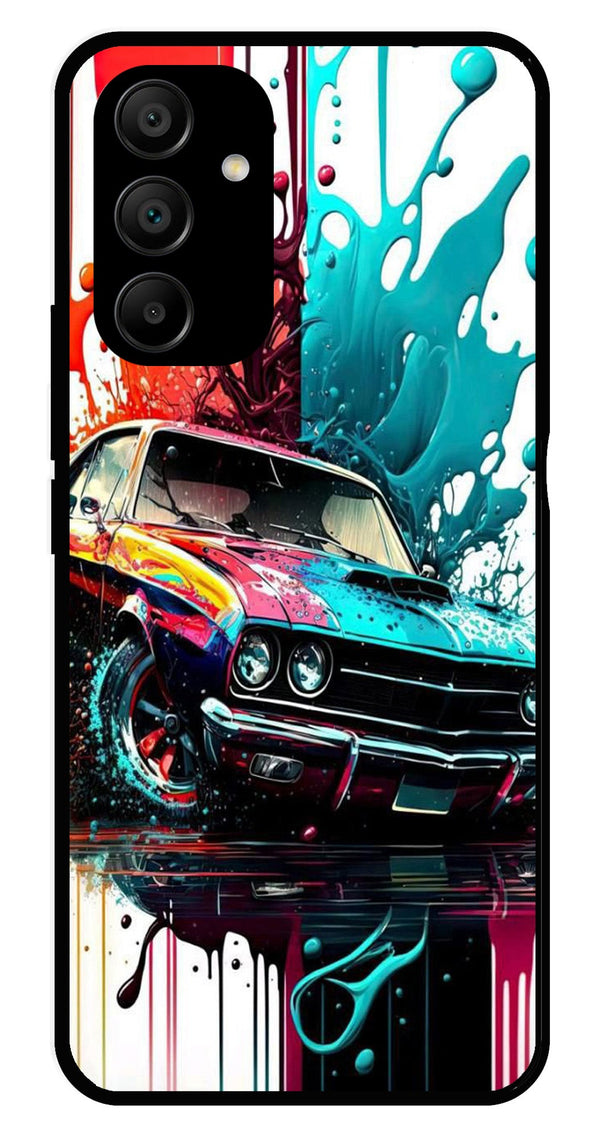 Vintage Car Metal Mobile Case for Samsung Galaxy A25 5G   (Design No -29)