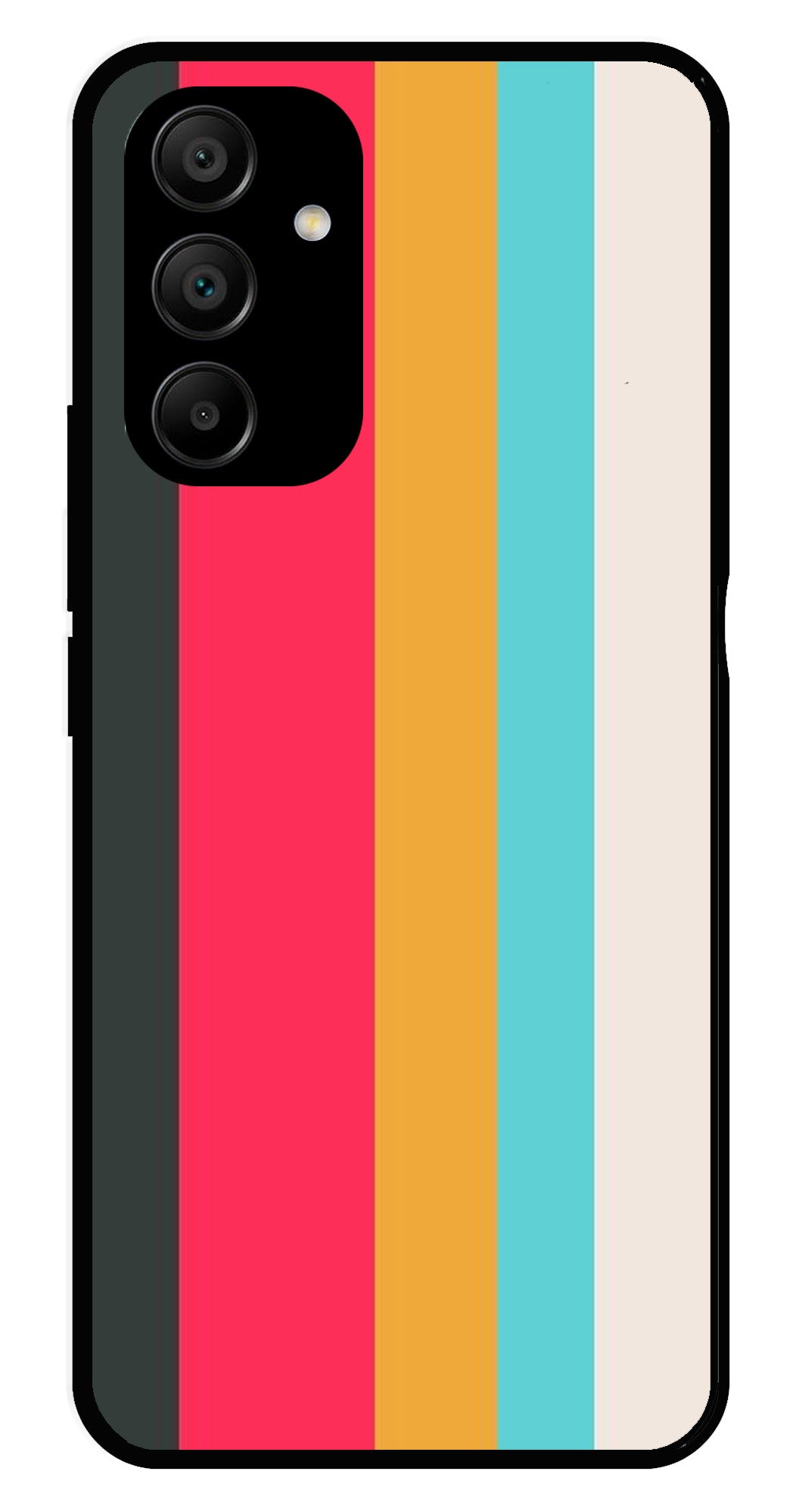 Muted Rainbow Metal Mobile Case for Samsung Galaxy A25 5G   (Design No -31)