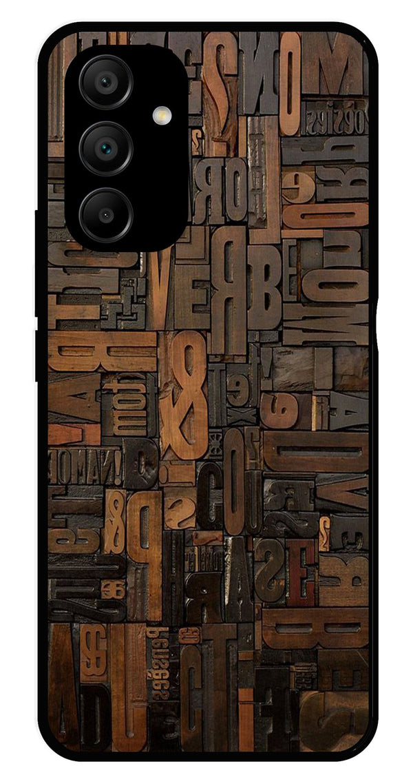 Alphabets Metal Mobile Case for Samsung Galaxy A25 5G   (Design No -32)