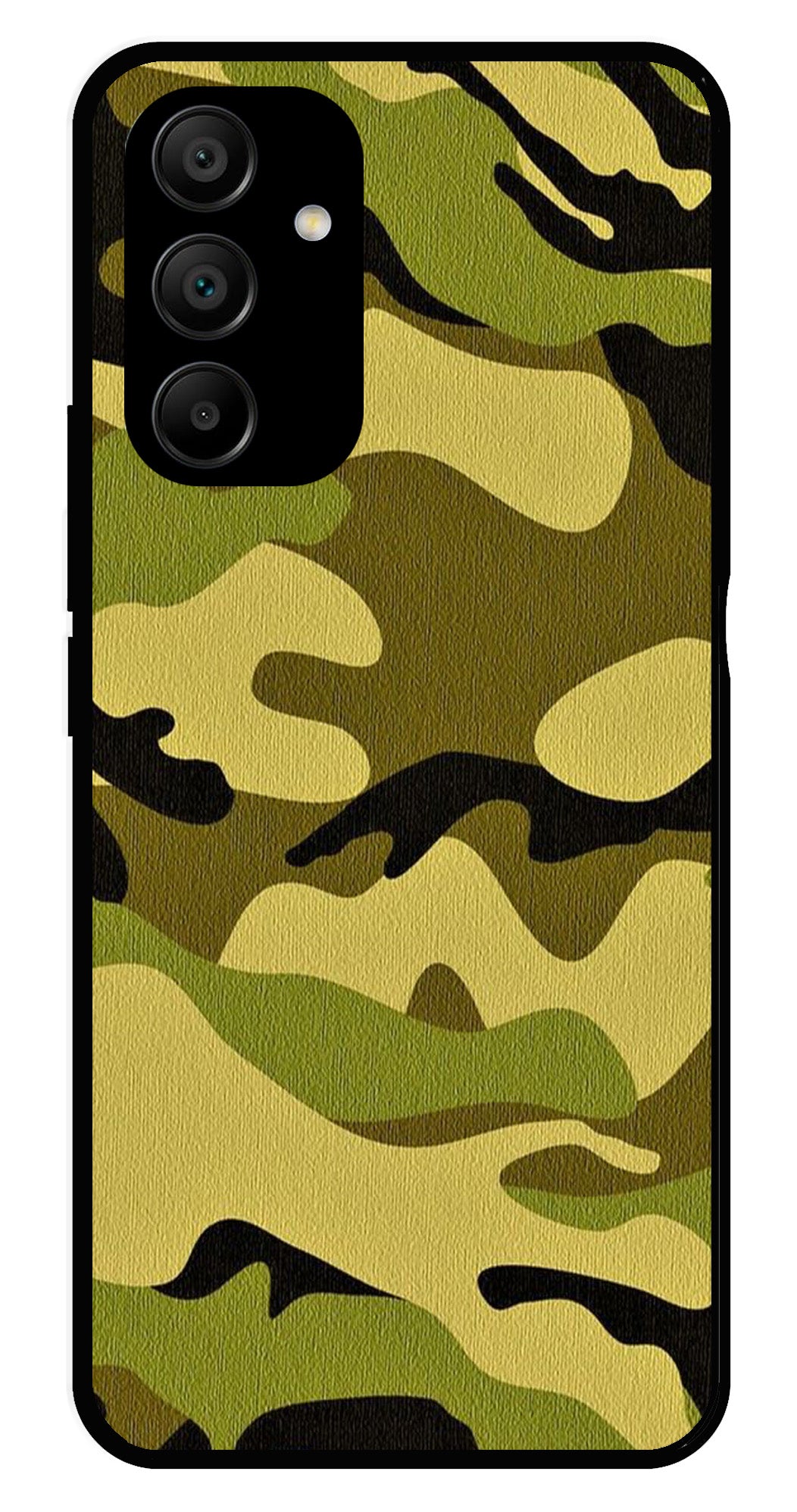 Army Pattern Metal Mobile Case for Samsung Galaxy A25 5G   (Design No -35)