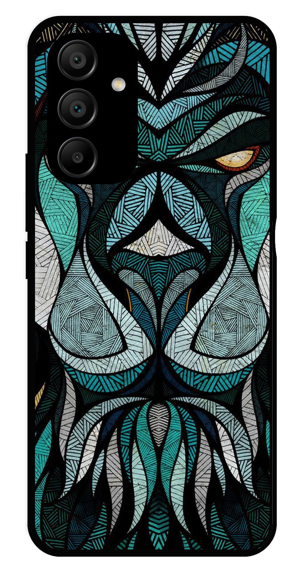 Lion Pattern Metal Mobile Case for Samsung Galaxy A25 5G   (Design No -40)