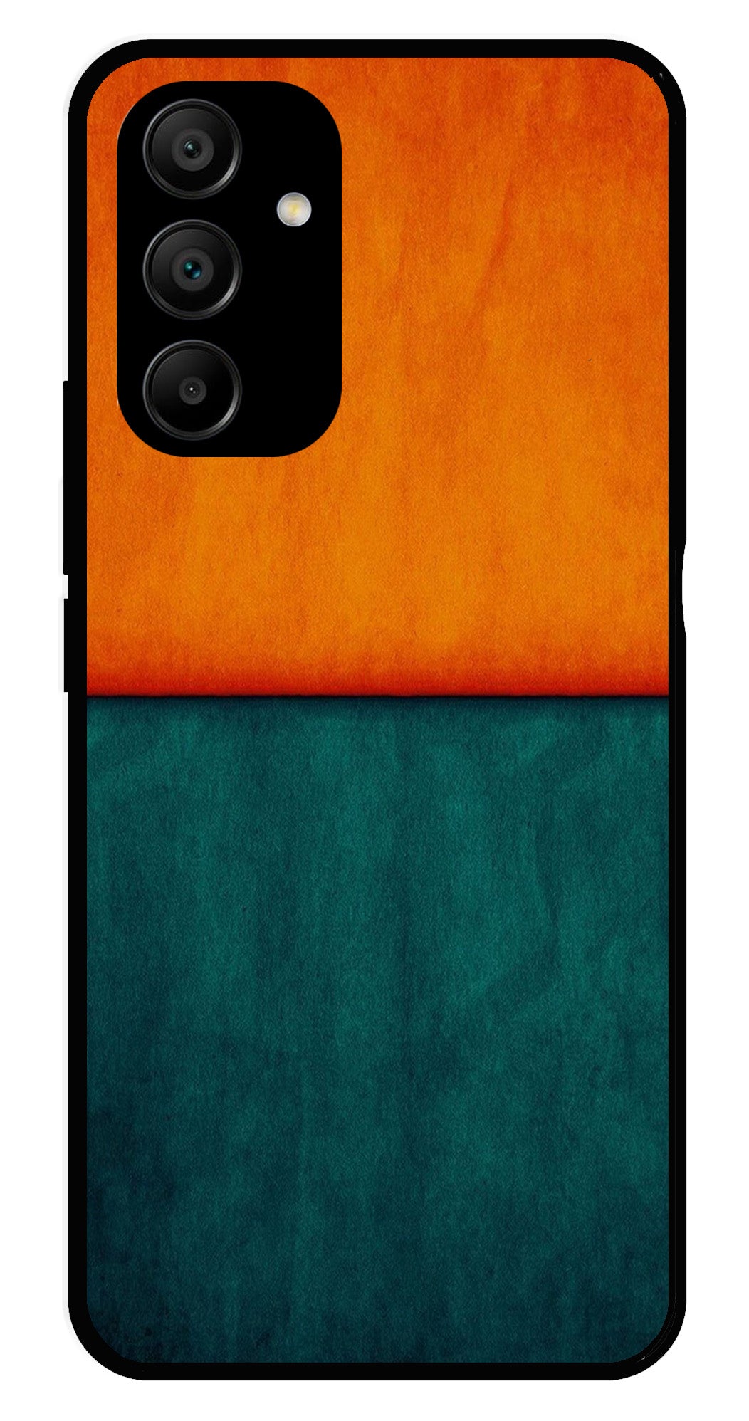 Orange Green Pattern Metal Mobile Case for Samsung Galaxy A25 5G   (Design No -45)