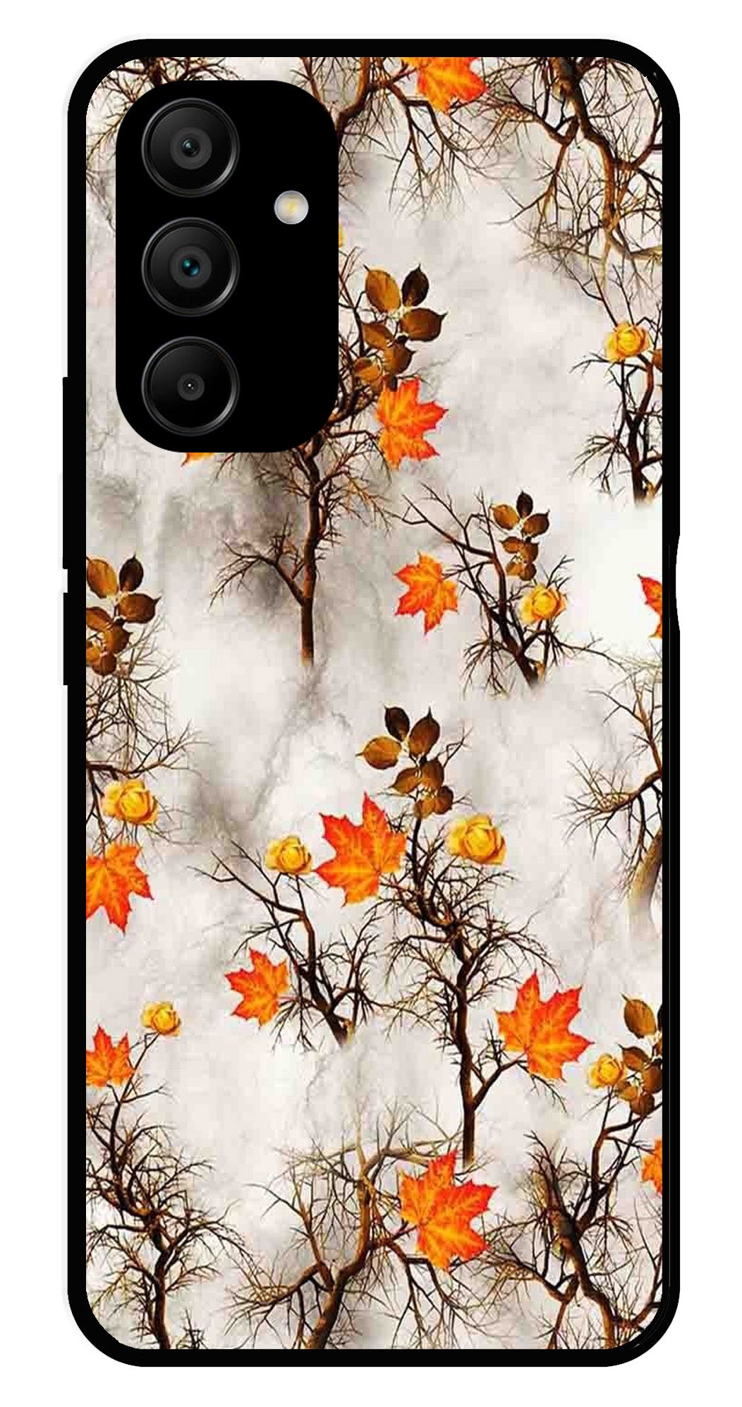 Autumn leaves Metal Mobile Case for Samsung Galaxy A25 5G   (Design No -55)