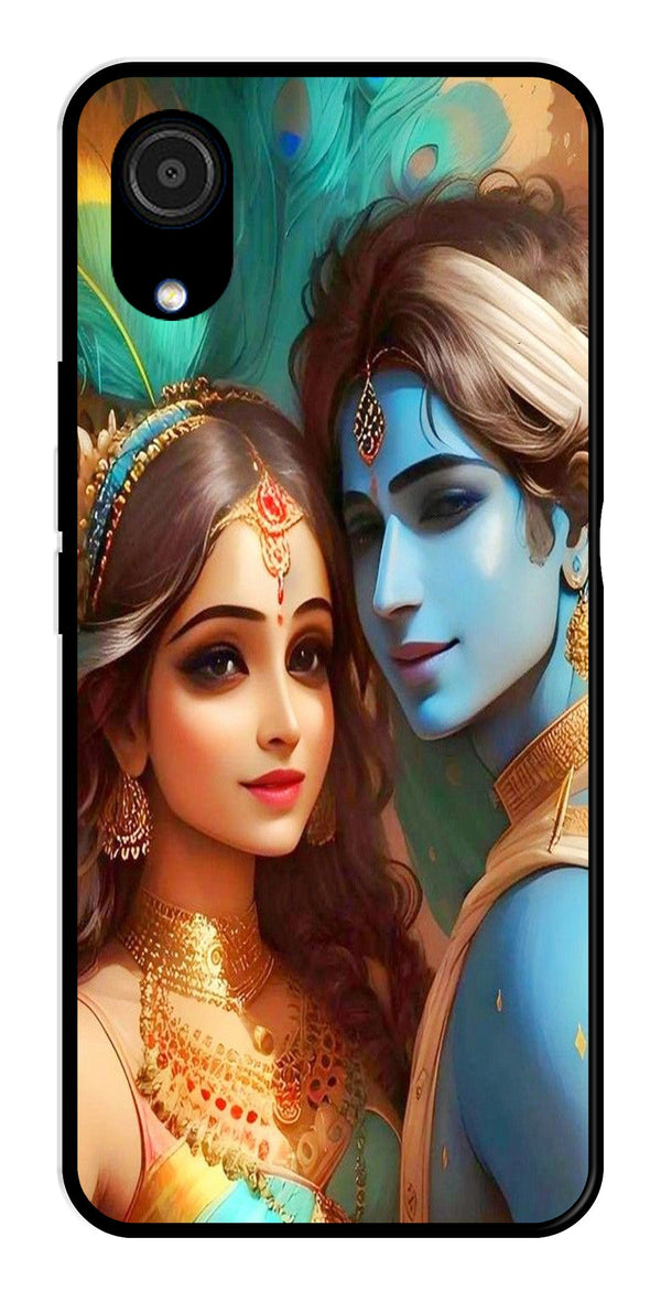 Lord Radha Krishna Metal Mobile Case for Samsung Galaxy A03 Core   (Design No -01)