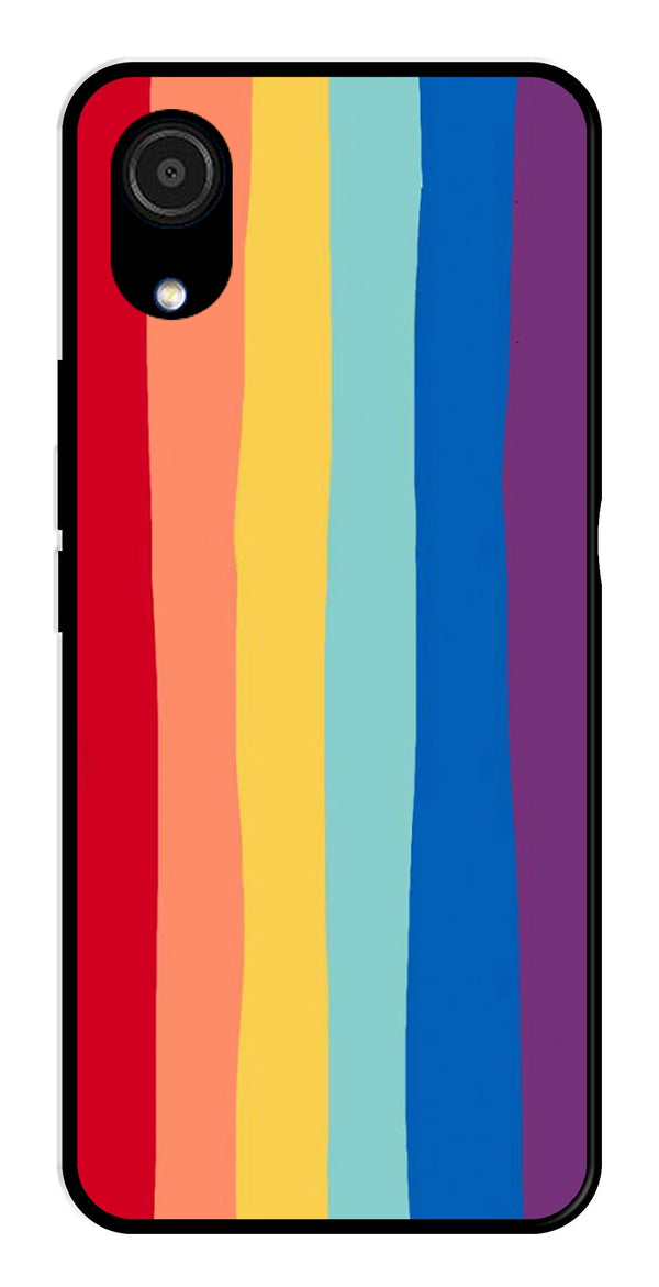 Rainbow MultiColor Metal Mobile Case for Samsung Galaxy A03 Core   (Design No -03)