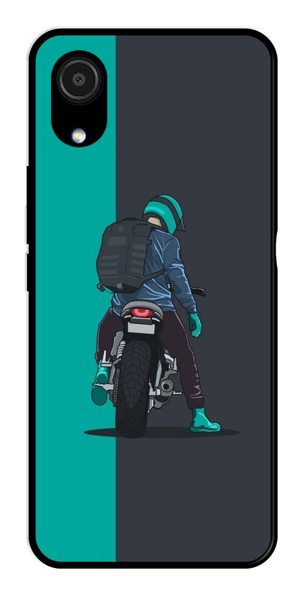 Bike Lover Metal Mobile Case for Samsung Galaxy A03 Core   (Design No -05)