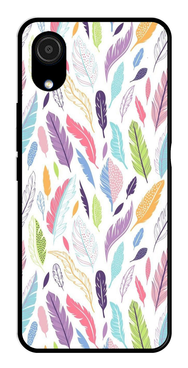 Colorful Feathers Metal Mobile Case for Samsung Galaxy A03 Core   (Design No -06)