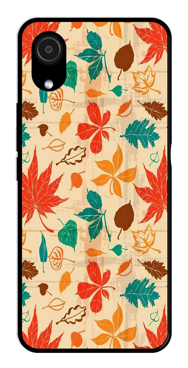 Leafs Design Metal Mobile Case for Samsung Galaxy A03 Core   (Design No -14)