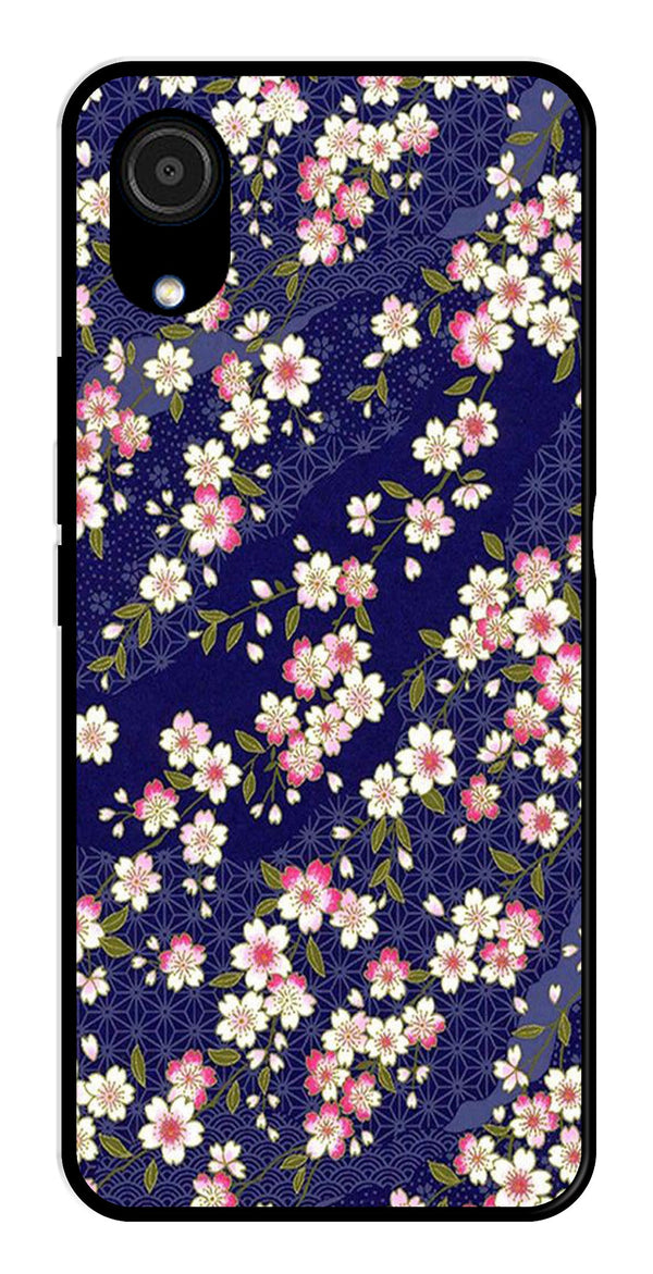 Flower Design Metal Mobile Case for Samsung Galaxy A03 Core   (Design No -25)