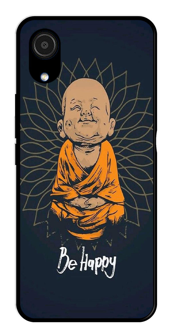 Be Happy Metal Mobile Case for Samsung Galaxy A03 Core   (Design No -27)