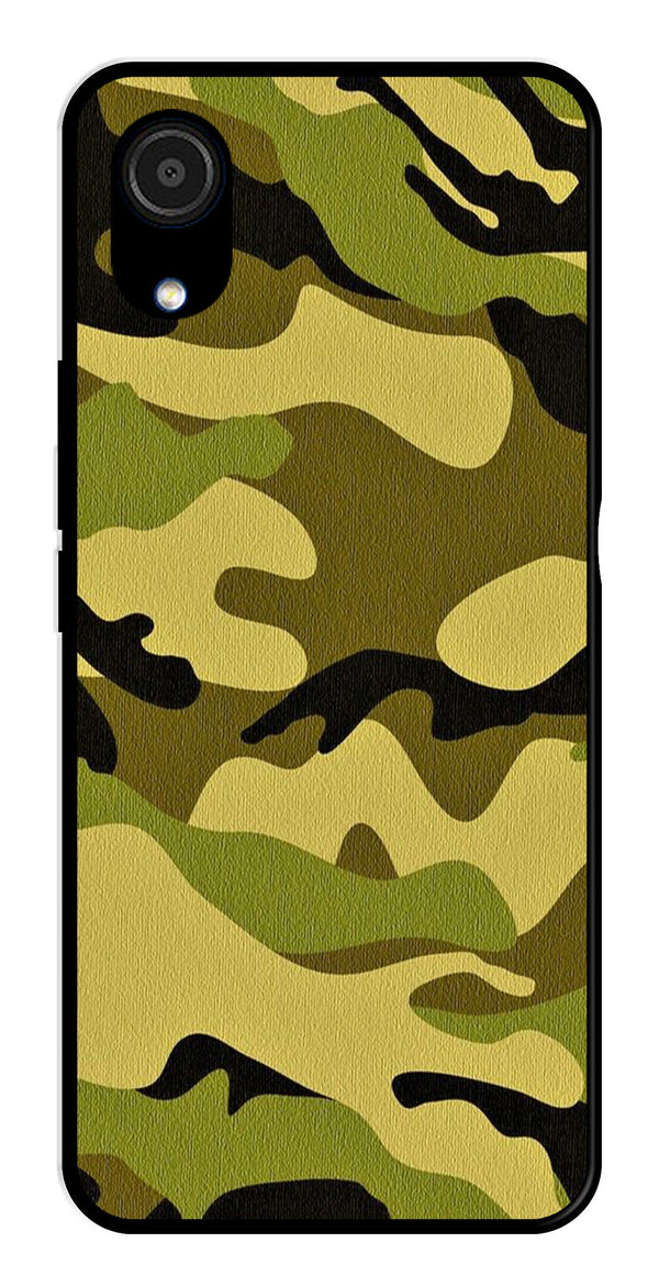 Army Pattern Metal Mobile Case for Samsung Galaxy A03 Core   (Design No -35)