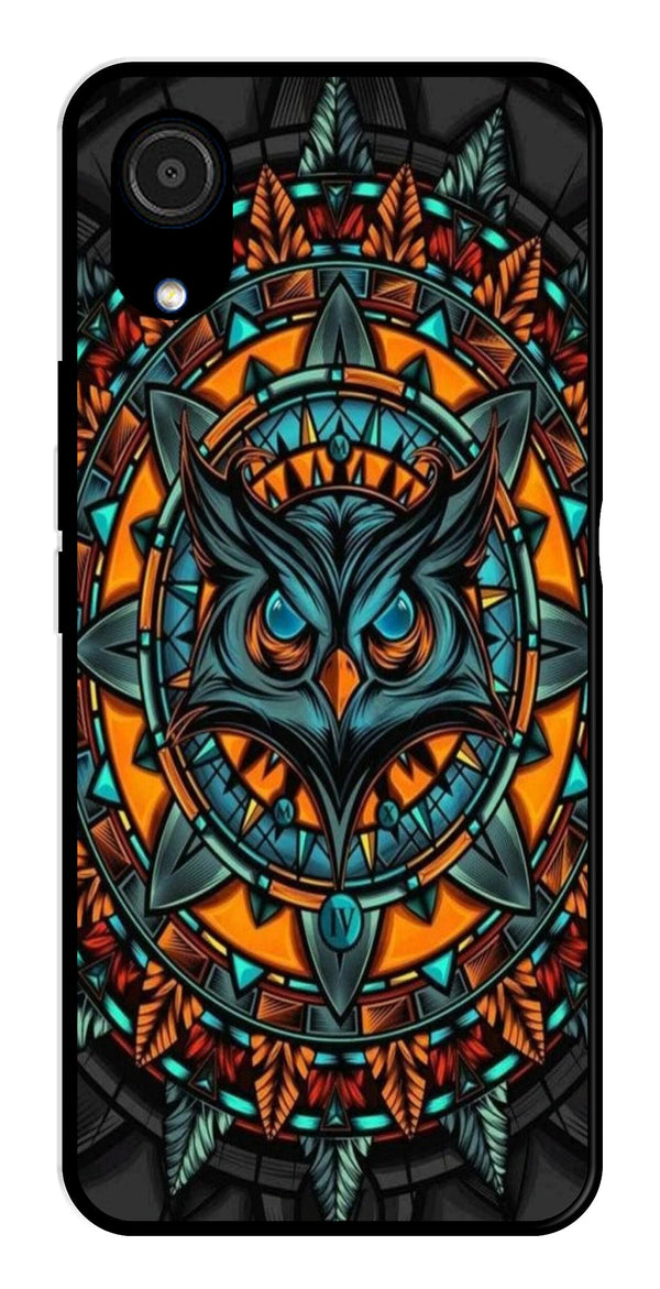 Owl Pattern Metal Mobile Case for Samsung Galaxy A03 Core   (Design No -42)