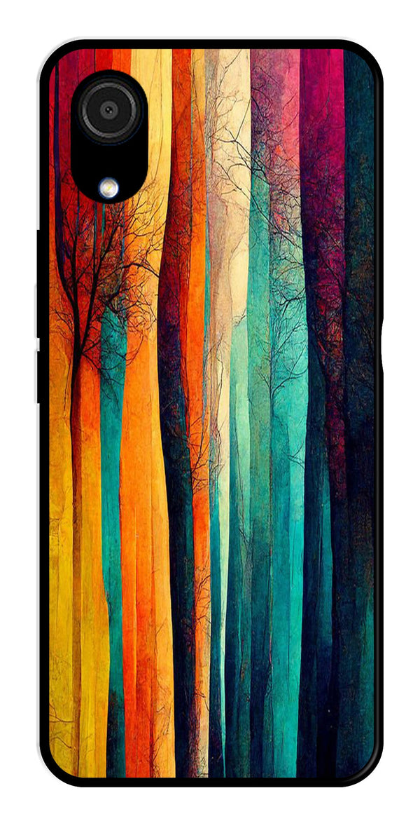 Modern Art Colorful Metal Mobile Case for Samsung Galaxy A03 Core   (Design No -47)