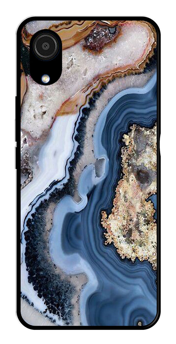 Marble Design Metal Mobile Case for Samsung Galaxy A03 Core   (Design No -53)