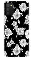 White flowers Black Background Case for Samsung Galaxy A03s