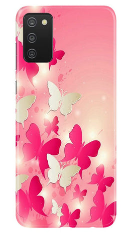 White Pick Butterflies Case for Samsung Galaxy A03s
