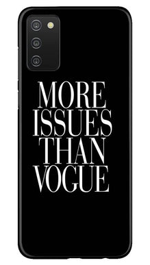 More Issues than Vague Mobile Back Case for Samsung Galaxy A03s (Design - 74)