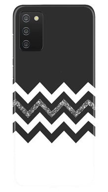 Black white Pattern2Mobile Back Case for Samsung Galaxy A03s (Design - 83)