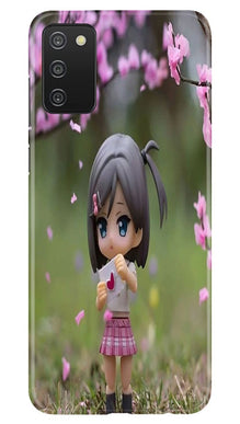 Cute Girl Mobile Back Case for Samsung Galaxy A03s (Design - 92)