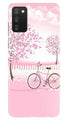 Pink Flowers Cycle Case for Samsung Galaxy A03s  (Design - 102)