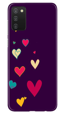Purple Background Mobile Back Case for Samsung Galaxy A03s  (Design - 107)