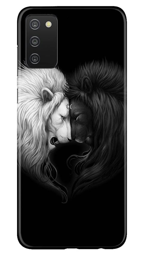 Dark White Lion Case for Samsung Galaxy A03s  (Design - 140)