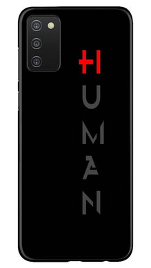 Human Mobile Back Case for Samsung Galaxy A03s  (Design - 141)
