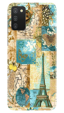 Travel Eiffel Tower Mobile Back Case for Samsung Galaxy A03s (Design - 206)